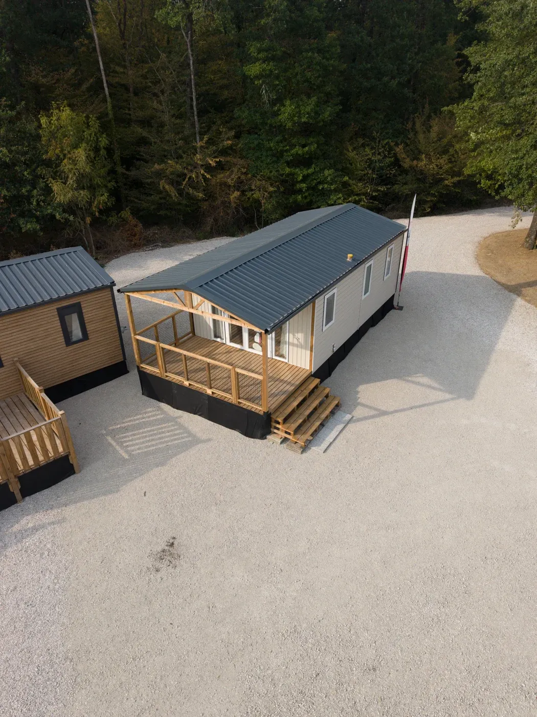 NEST PANO 38.2 — Le NEST PANO 38.2 et sa terrasse intégrée, vus du ciel