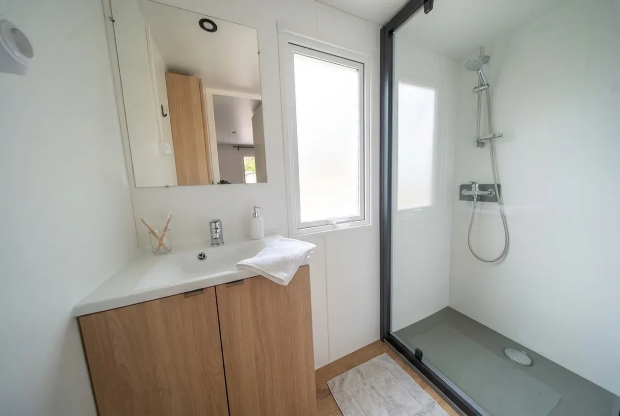NEST 29.2 — La salle de bains, vasque et cabine de douche